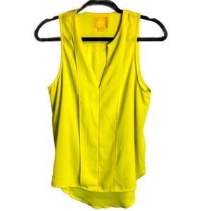 Maeve by Anthropologie Neon Yellow Chiffon Blouse